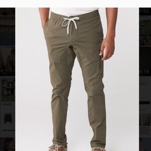 Vuori Ripstop Mens Climber Pants Large Organic Cotton Elastic Waist Casual